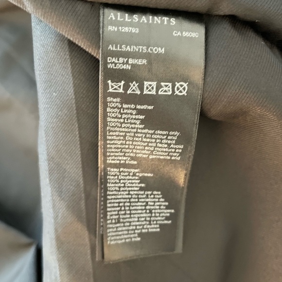 AllSaints Dalby Leather Jacket - Picture 8 of 8